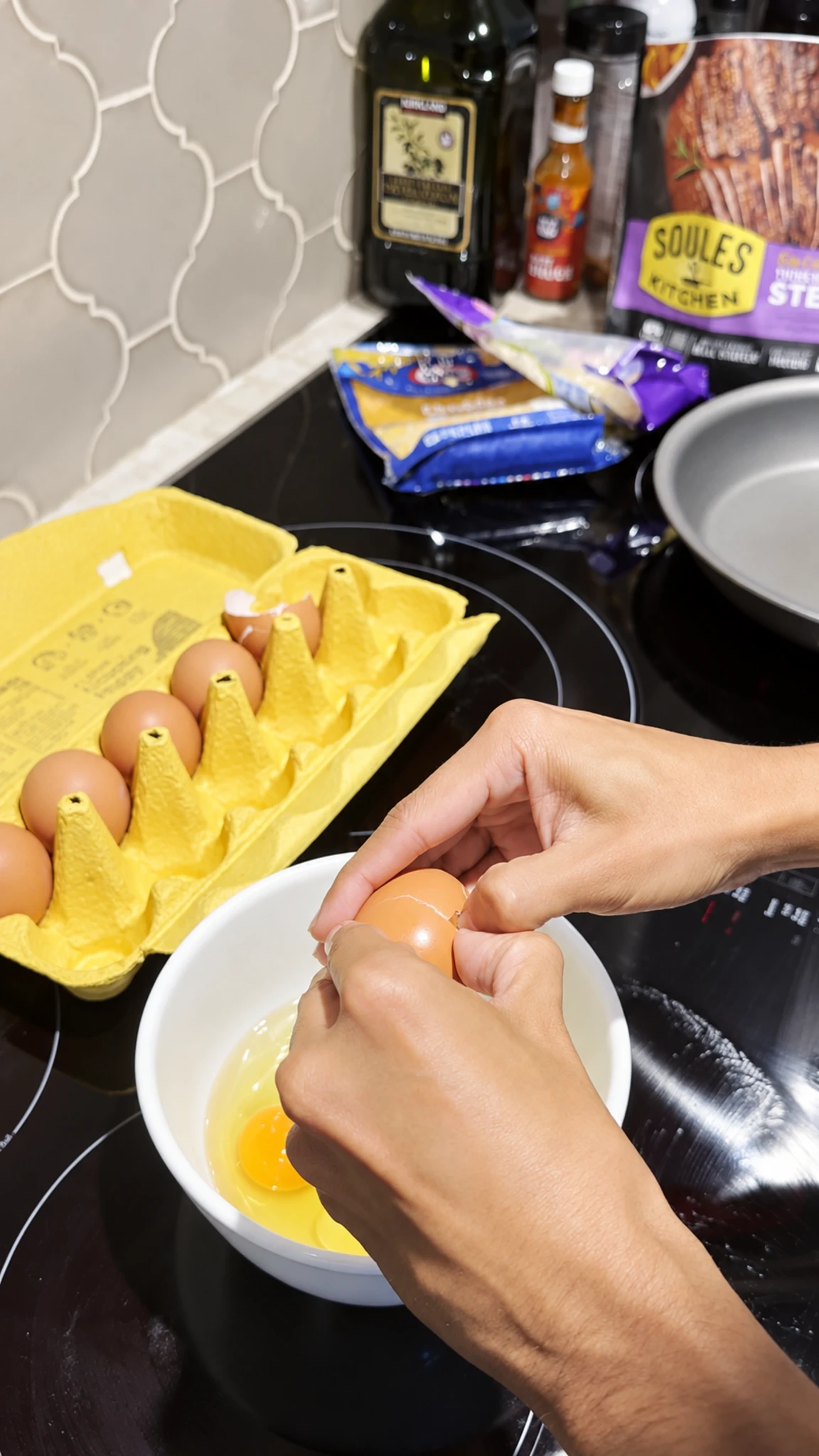 Step photo: six eggs