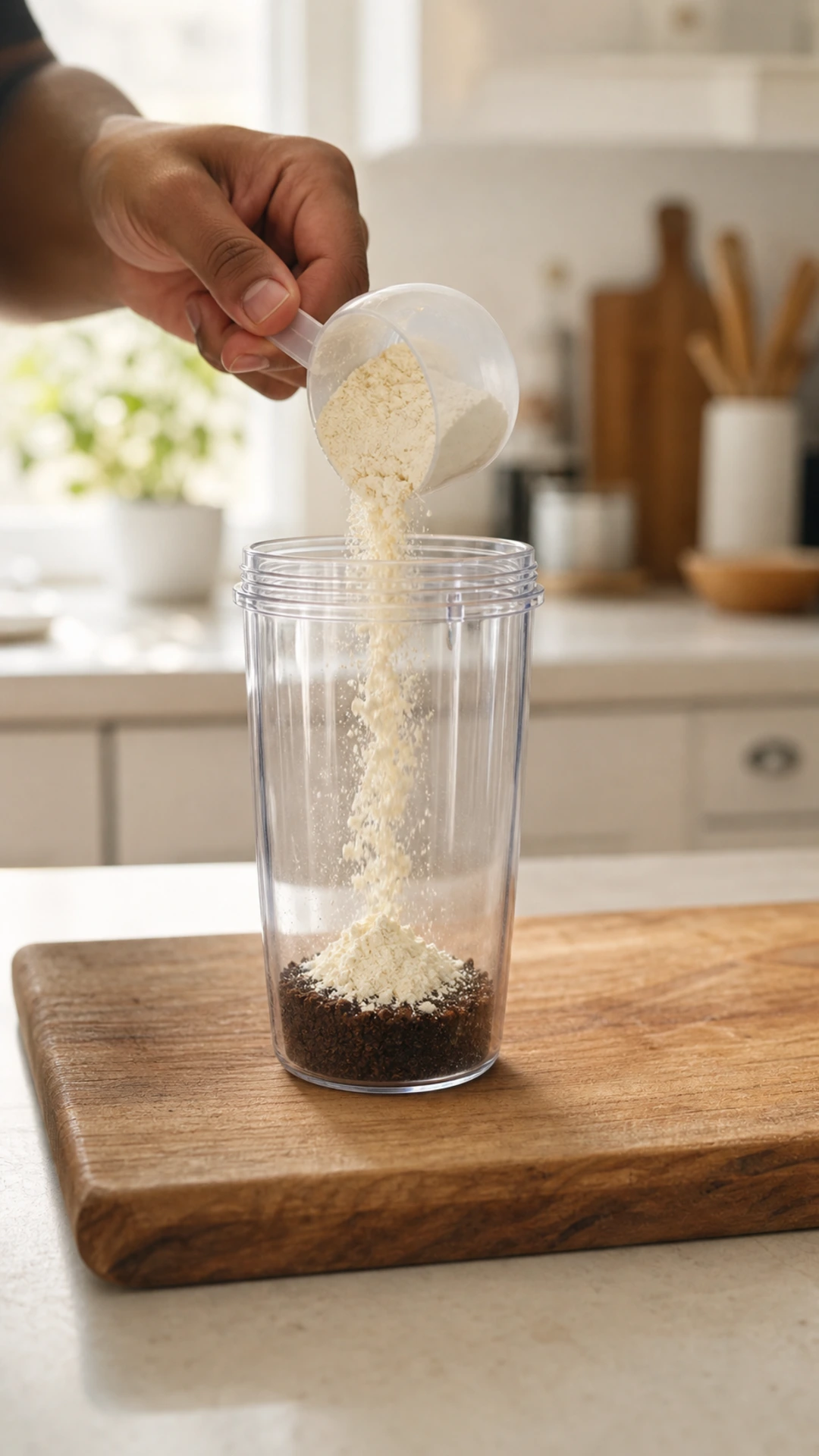 Step photo: unflavored whey polished