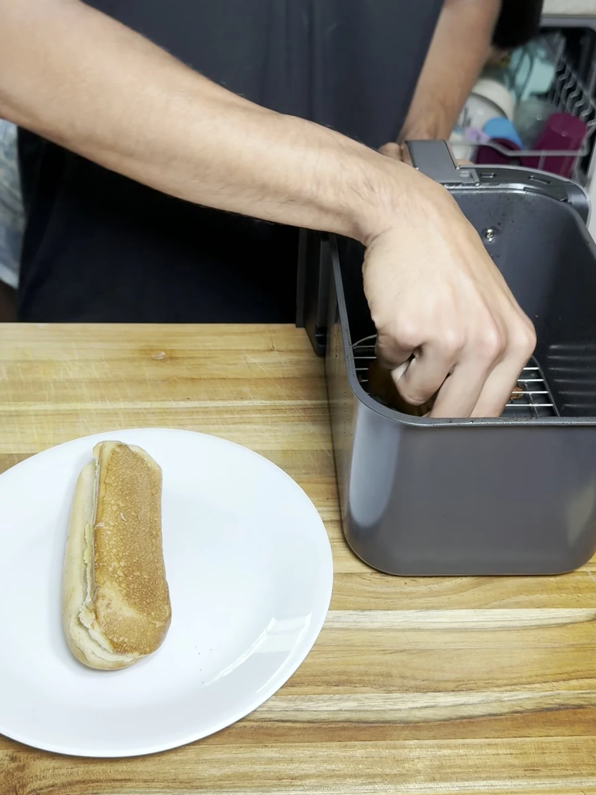 Step photo: air fry chicken sausage