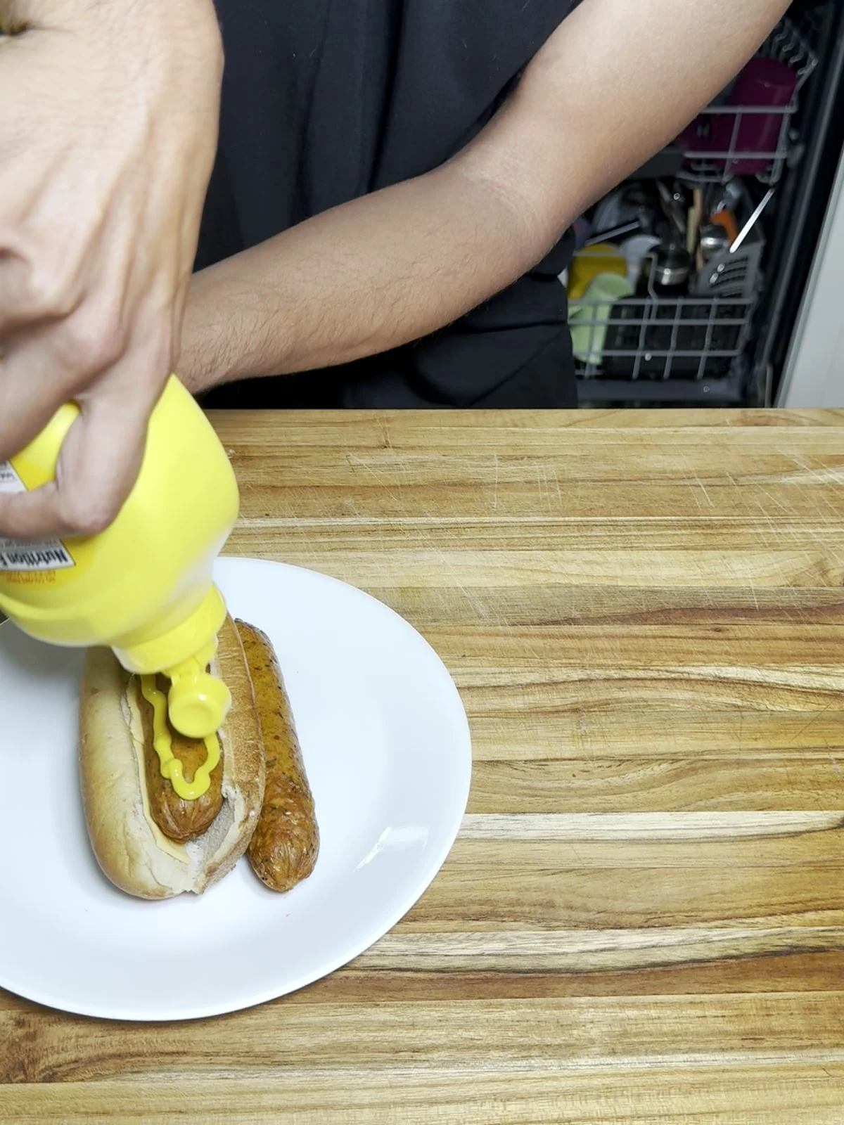 Step photo: finish with mustard