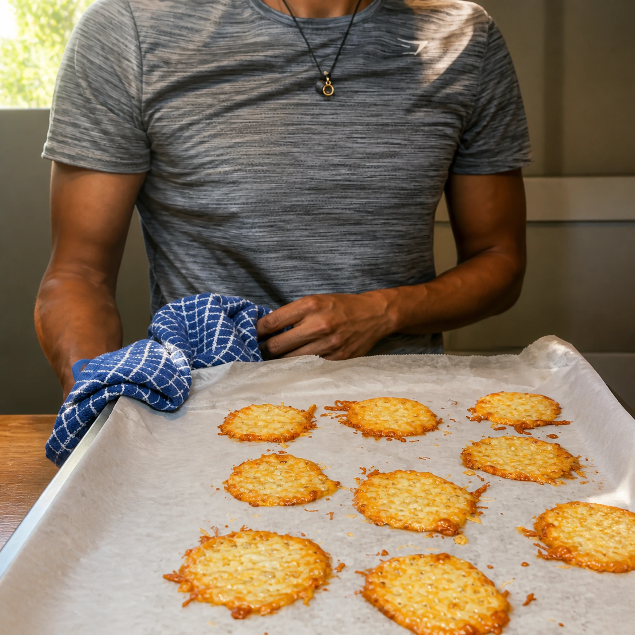 Step photo: baked cheese lids polished