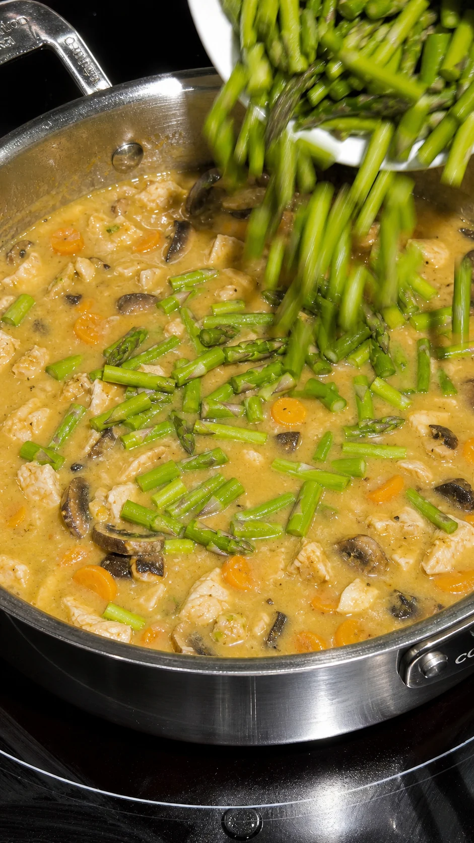 Step photo: chicken asparagus polished