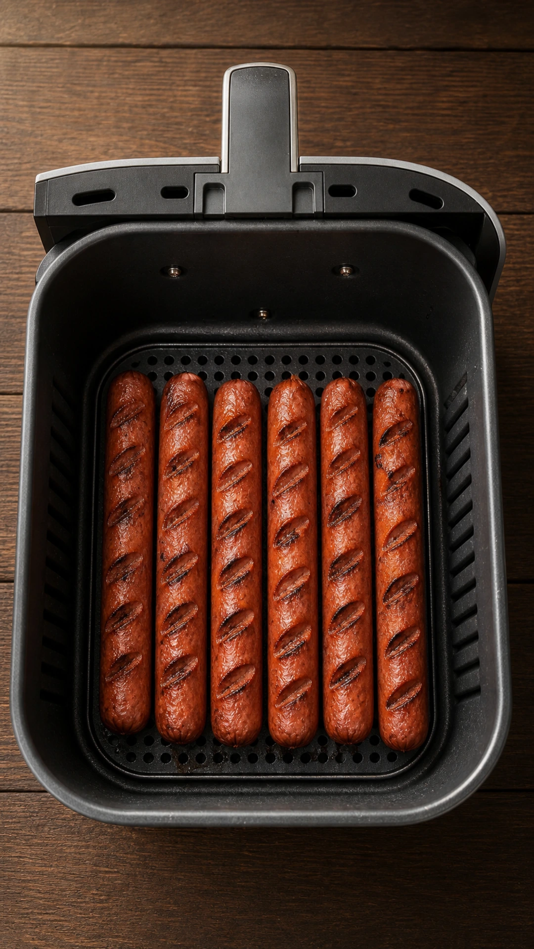 Step photo: air fry dogs polished