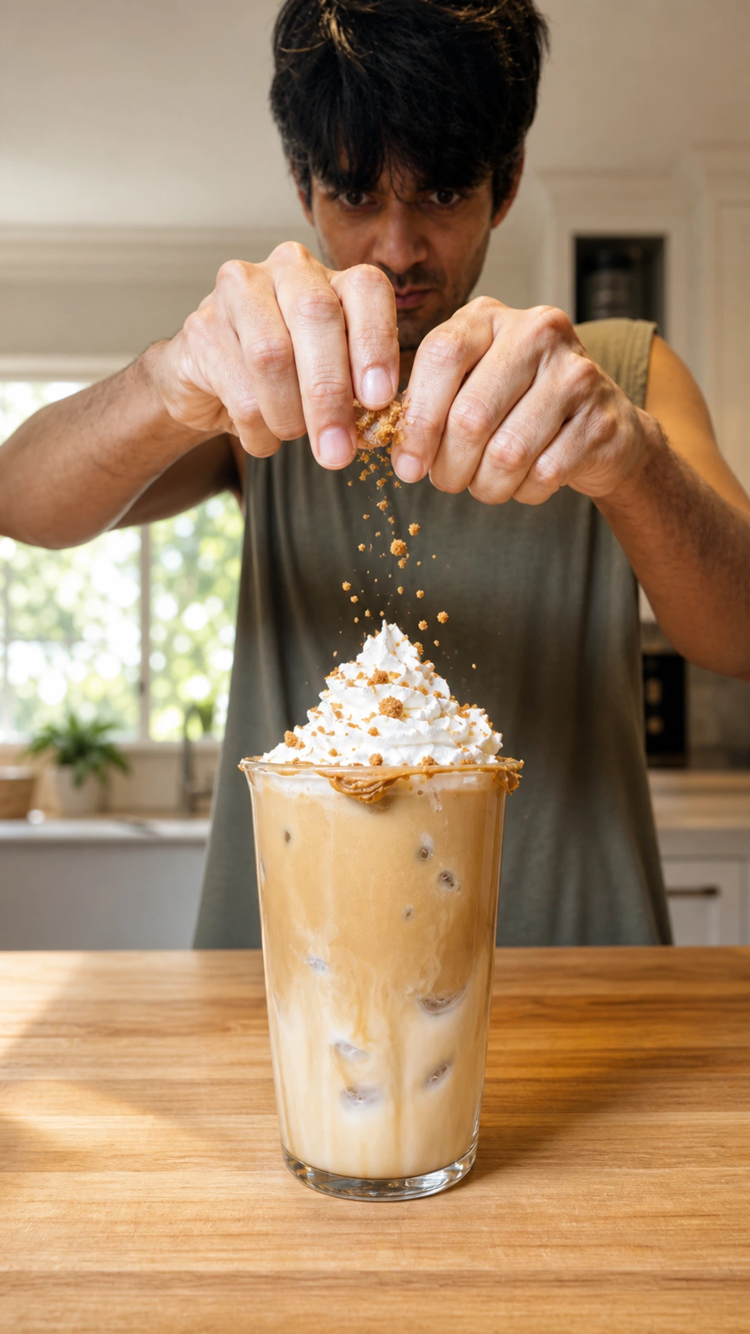Step photo: biscoff garnish polished