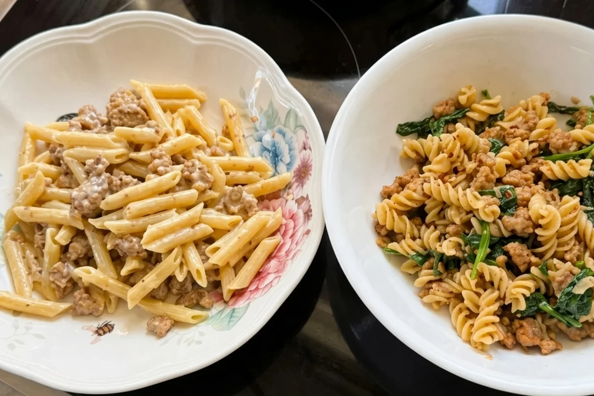 Creamy Sausage Spinach Pasta