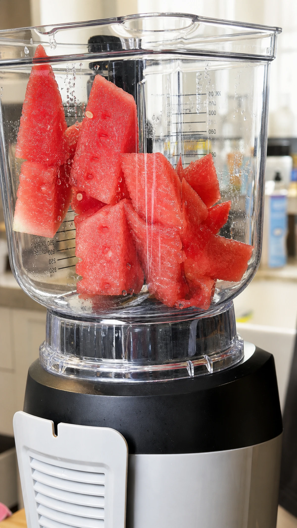 Step photo: watermelon in blender polished