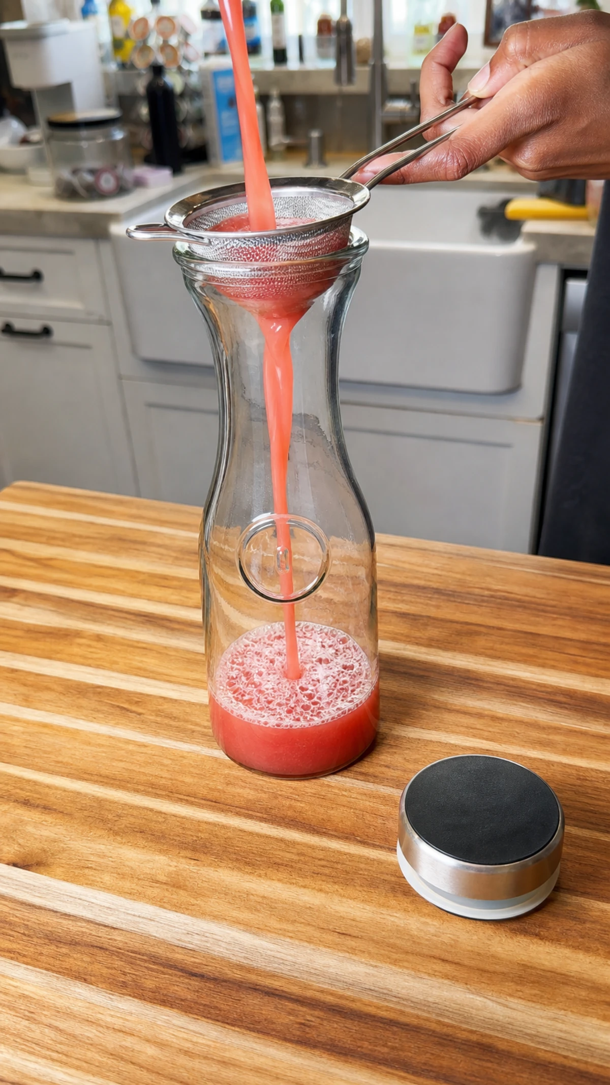Step photo: pour into carafe polished
