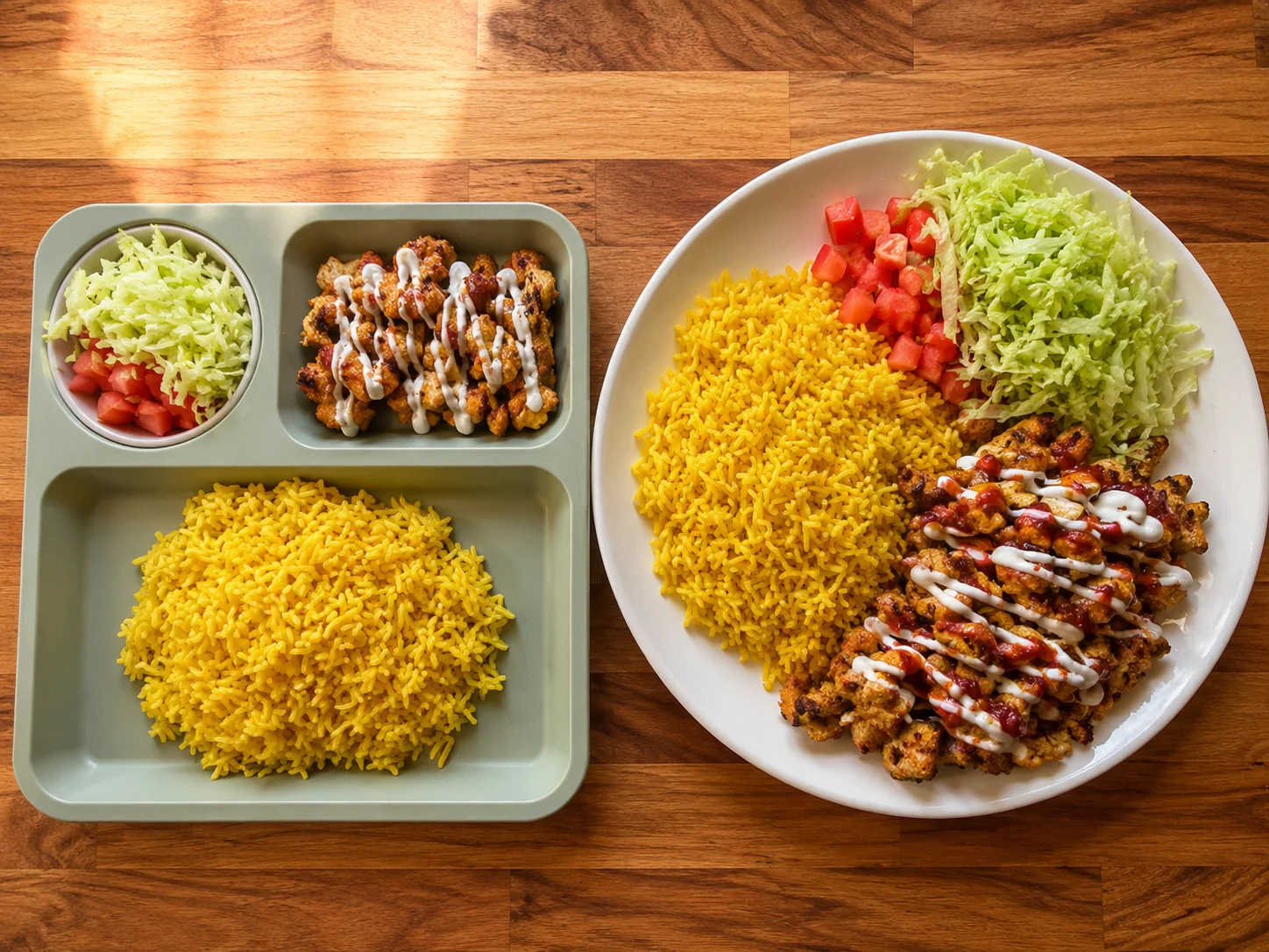 High-Protein Halal Cart Chicken Rice Bowls