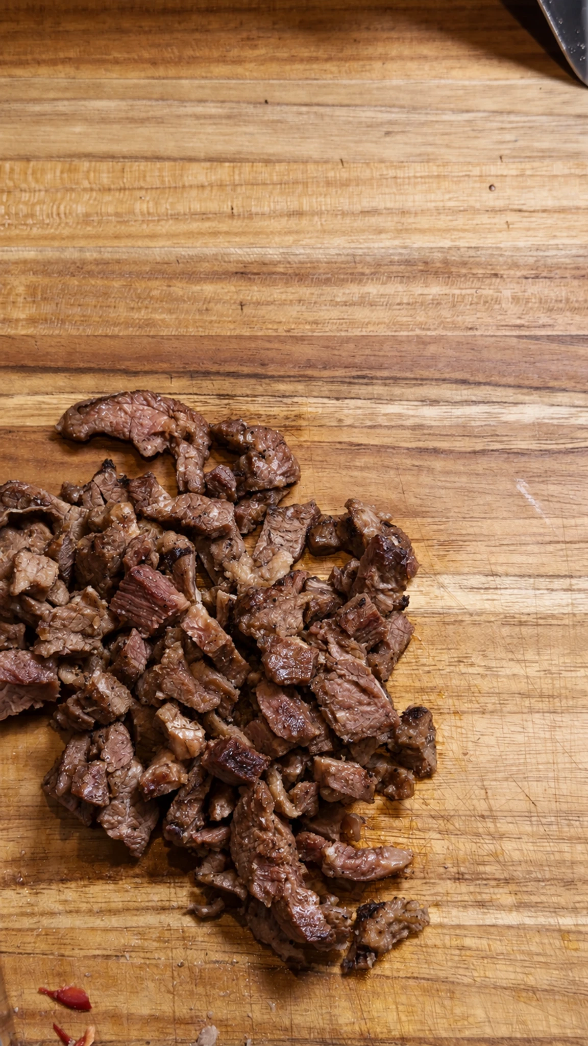 Step photo: chopped fajita steak