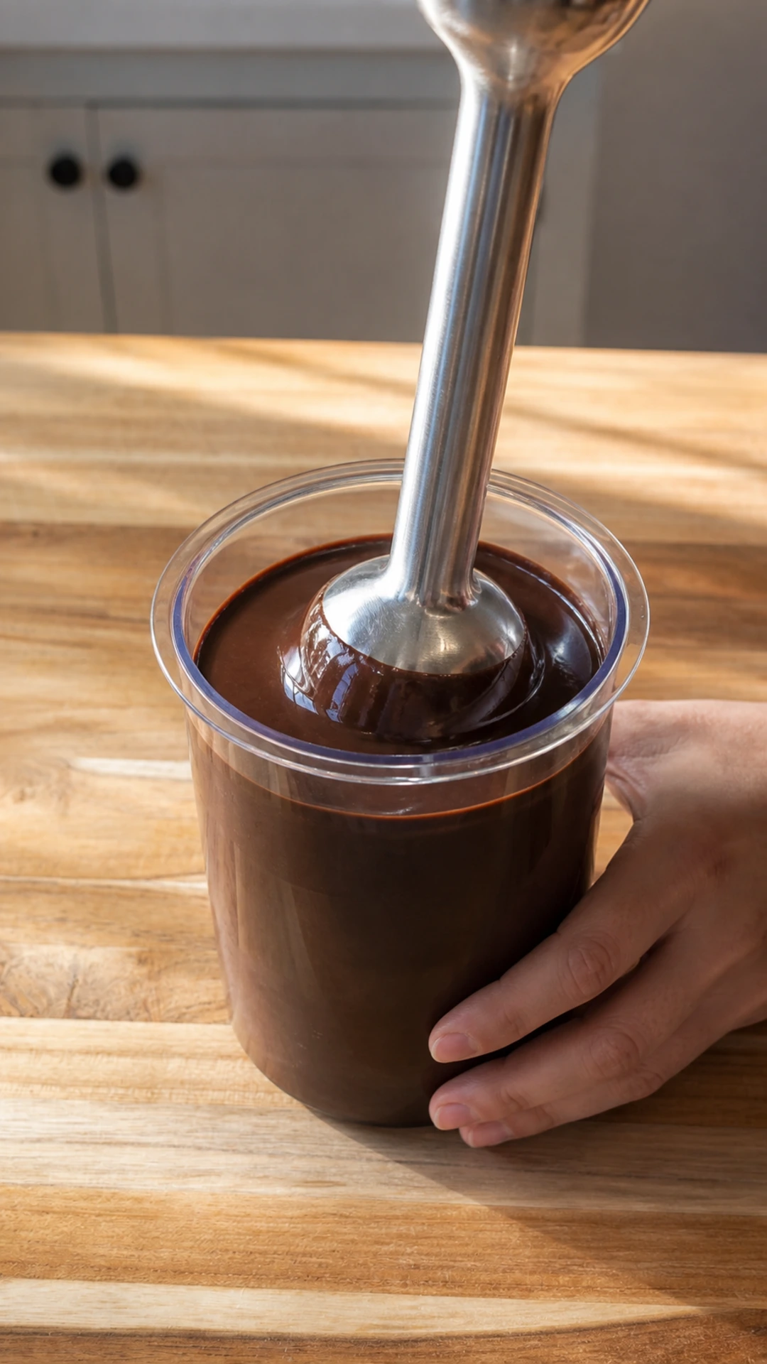 Step photo: blend black cocoa base polished