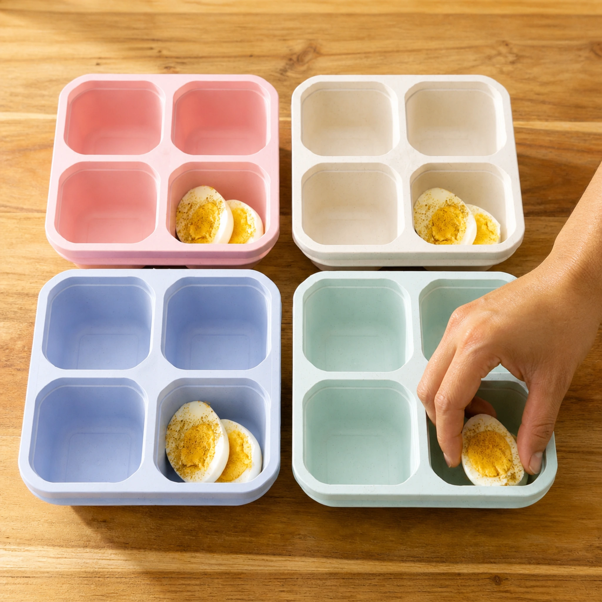 Step photo: add boiled eggs polished