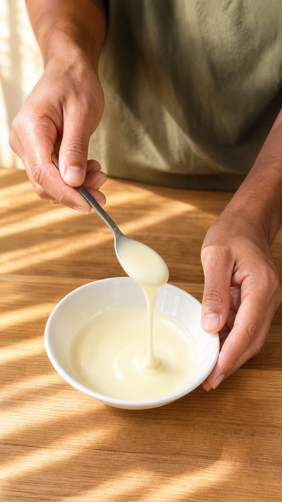 Step photo: white chocolate finish polished