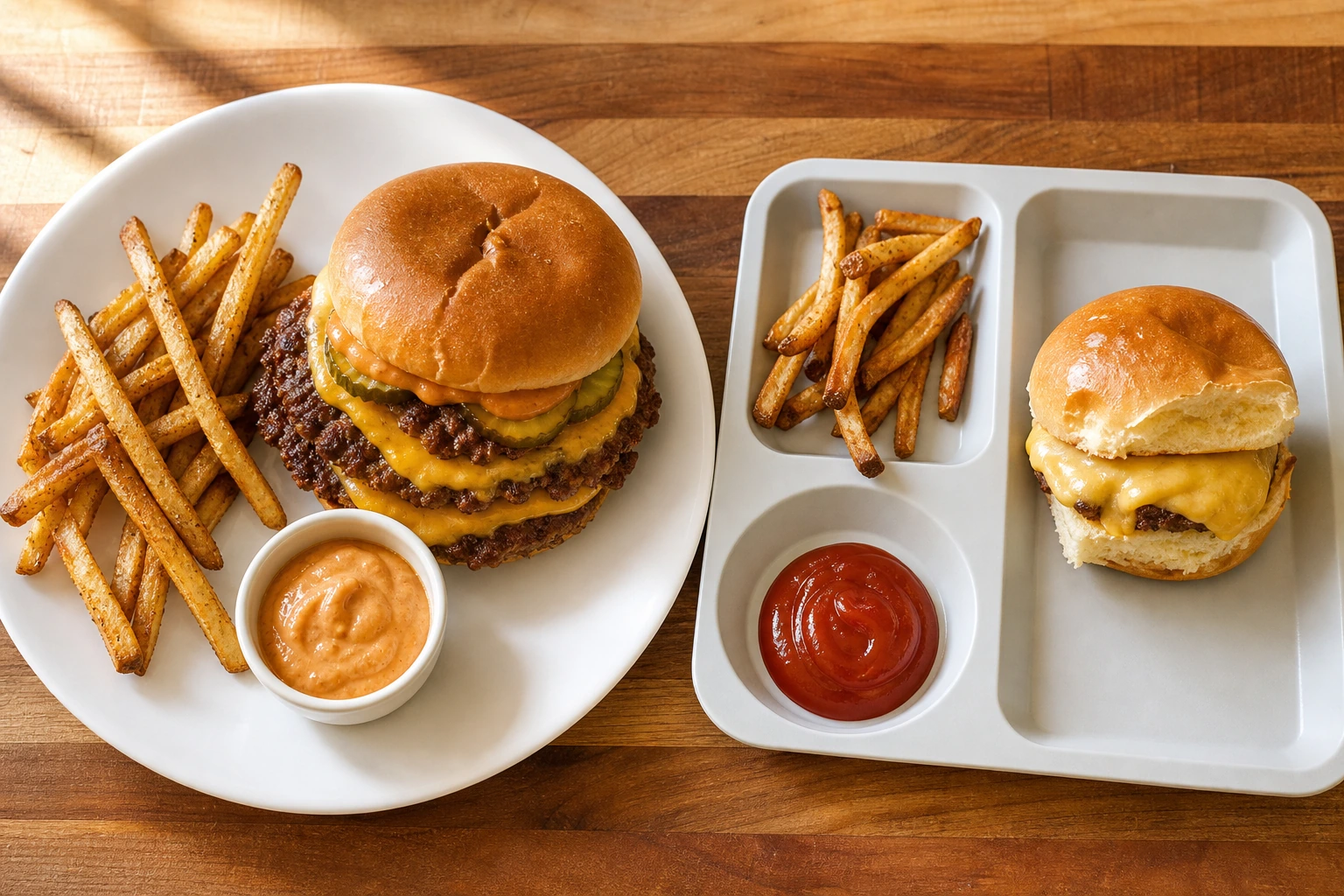 High-Protein Smash Burgers + Fries