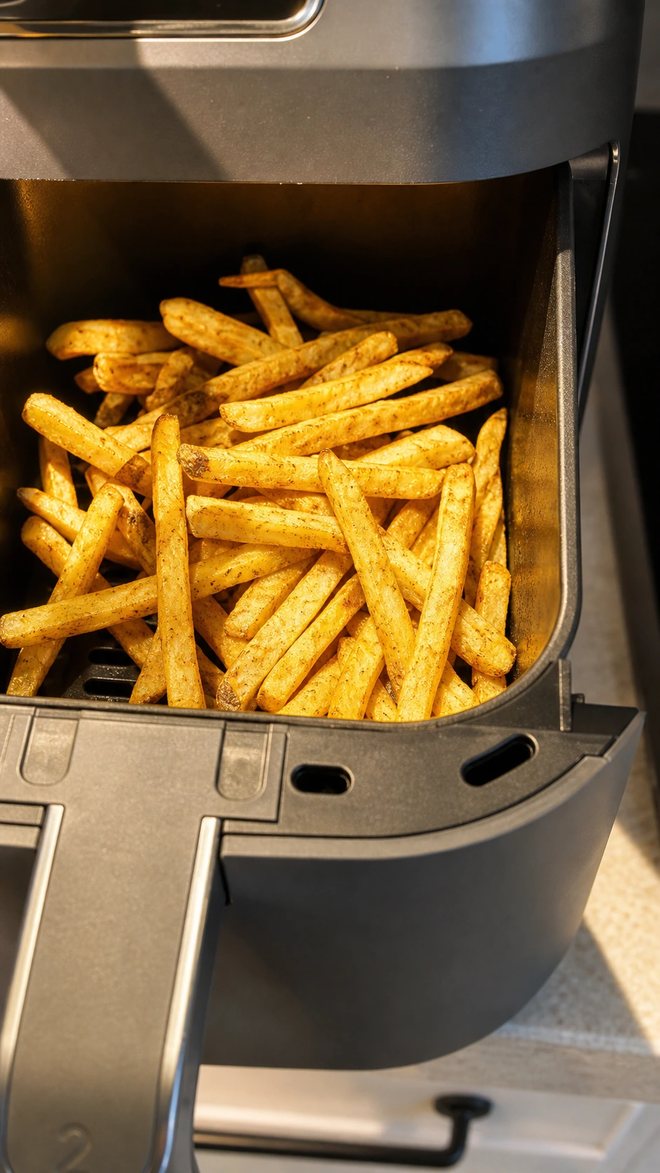 Step photo: air fryer fries polished