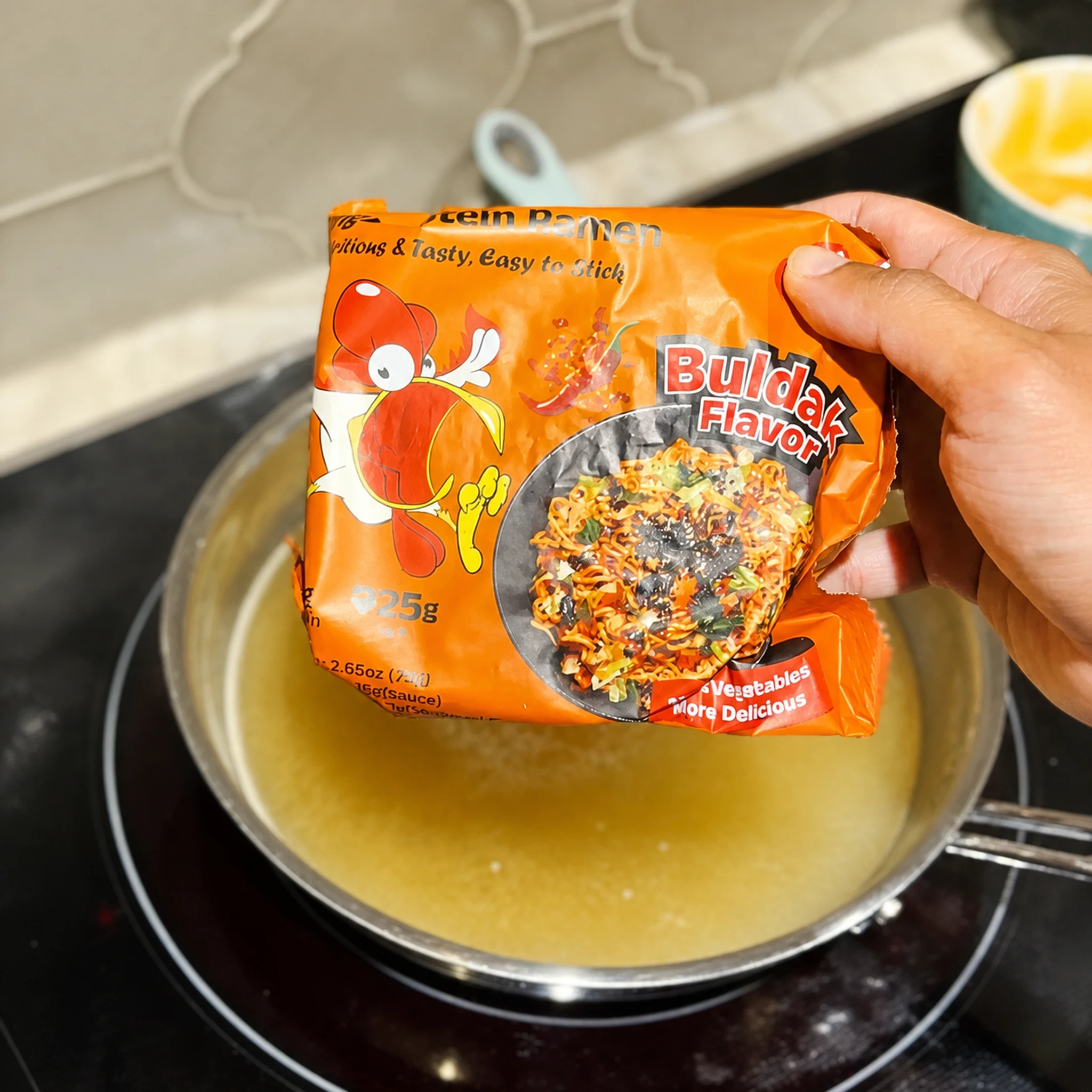 Step photo: heal spot spicy protein ramen polished