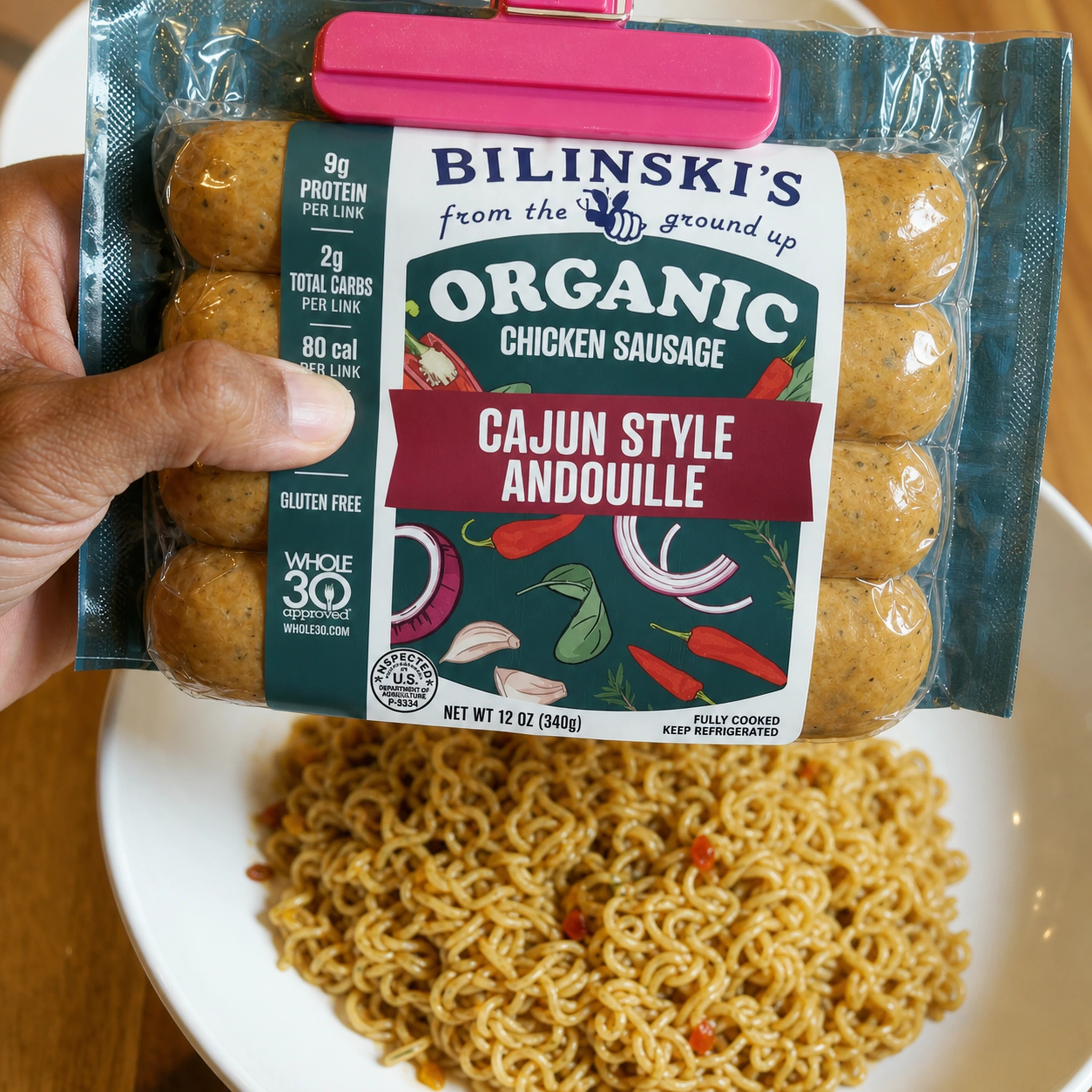 Step photo: bilinskis cajun sausage polished