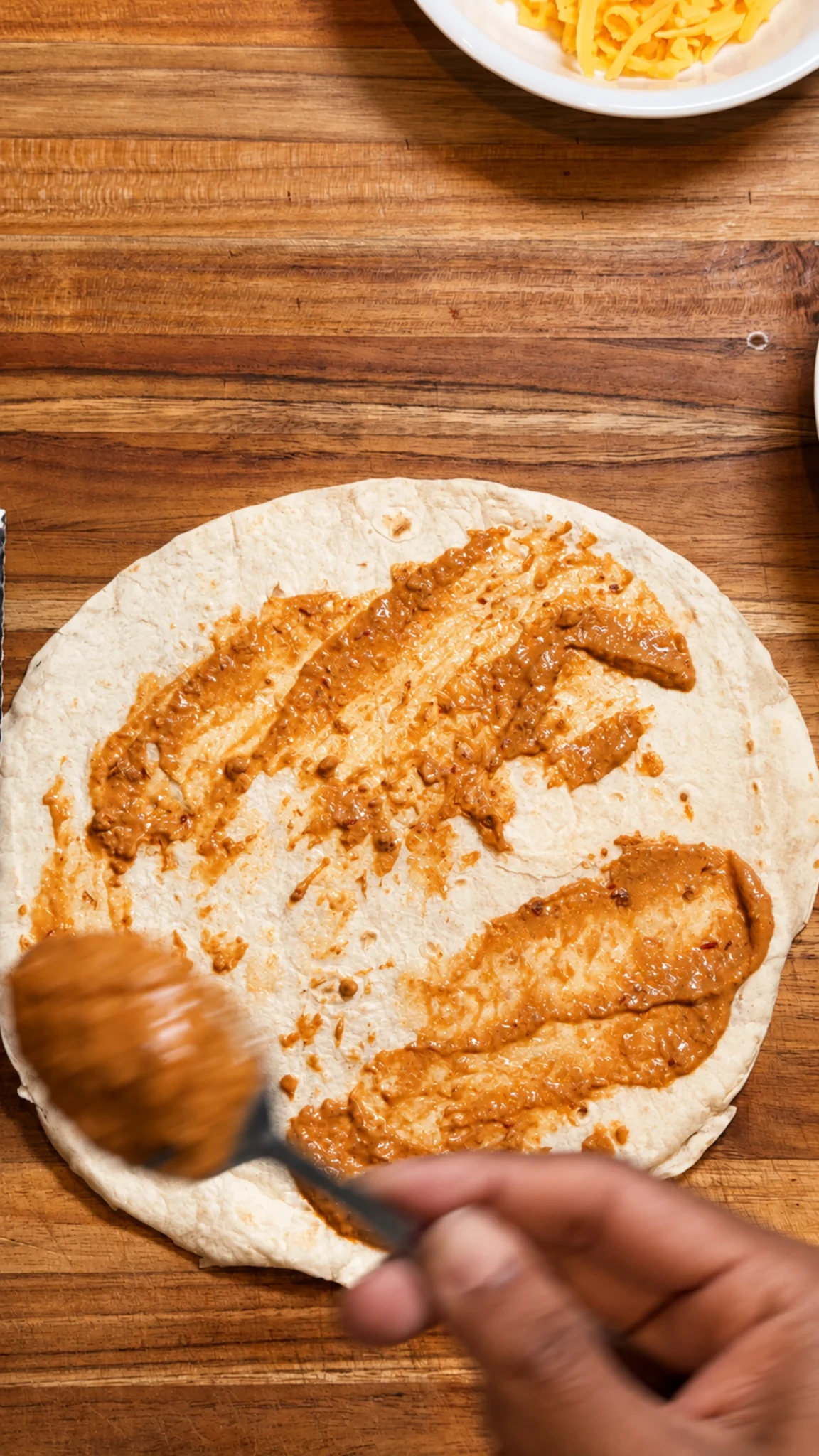 Step photo: spread chipotle crema
