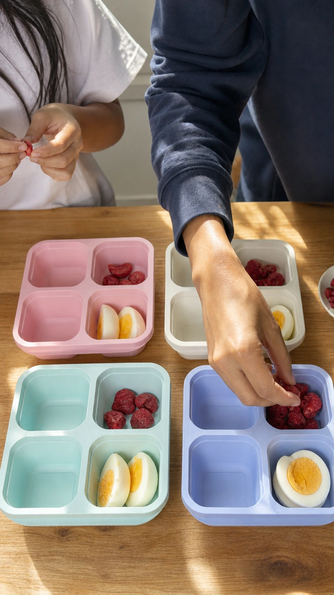 Step photo: add dried strawberries polished