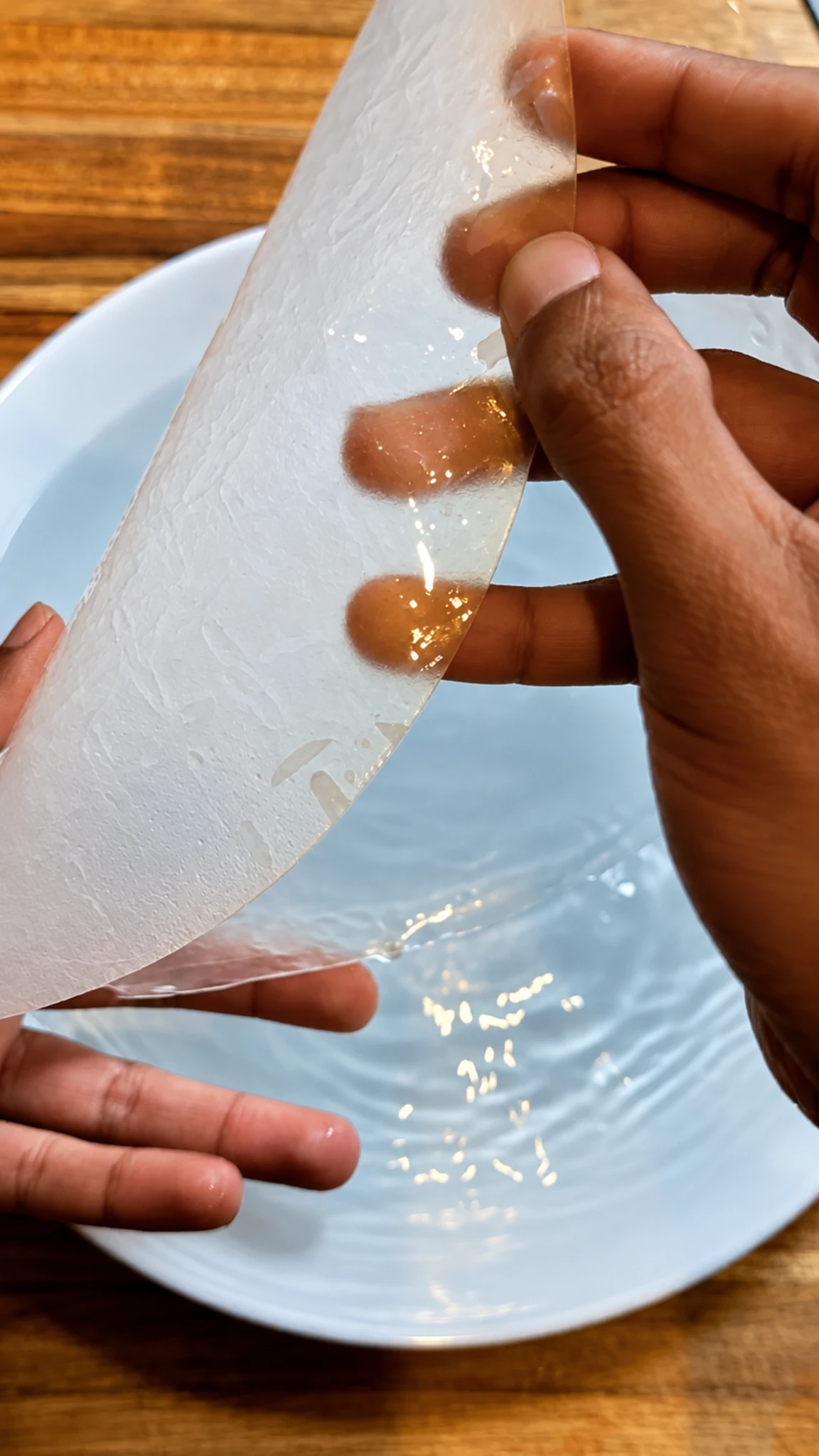 Step photo: soak rice paper